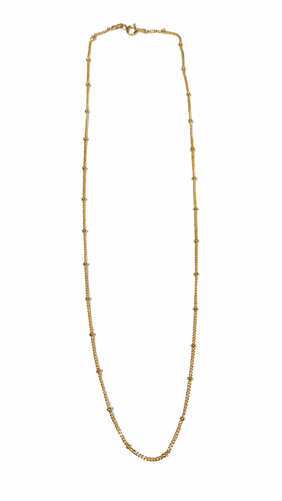 Ruby - Vermeil station Chain Necklace 16"