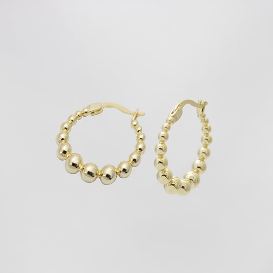 Vermeil Medium Bubble Hoop Earrings