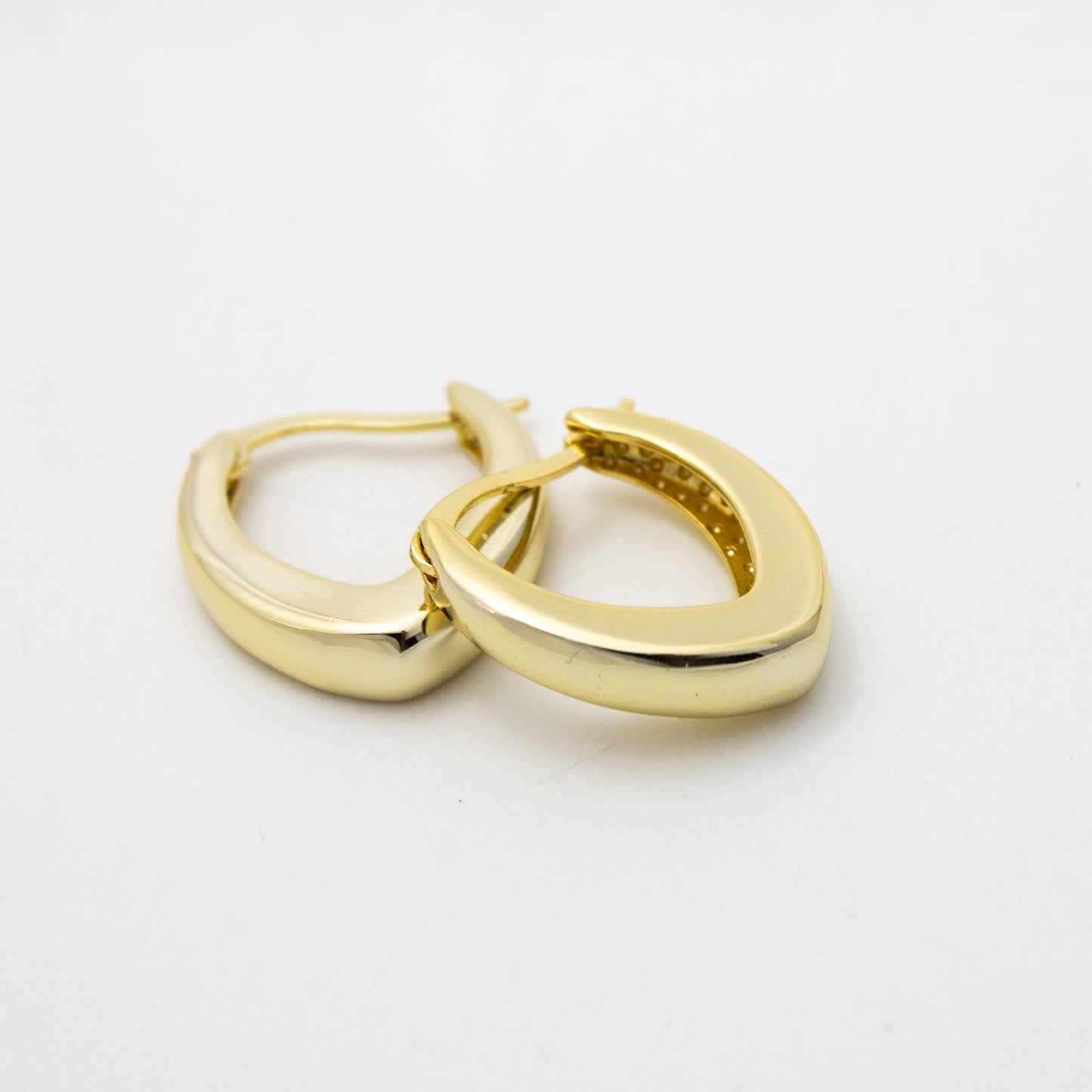 Vermeil Haert Hoop Earings