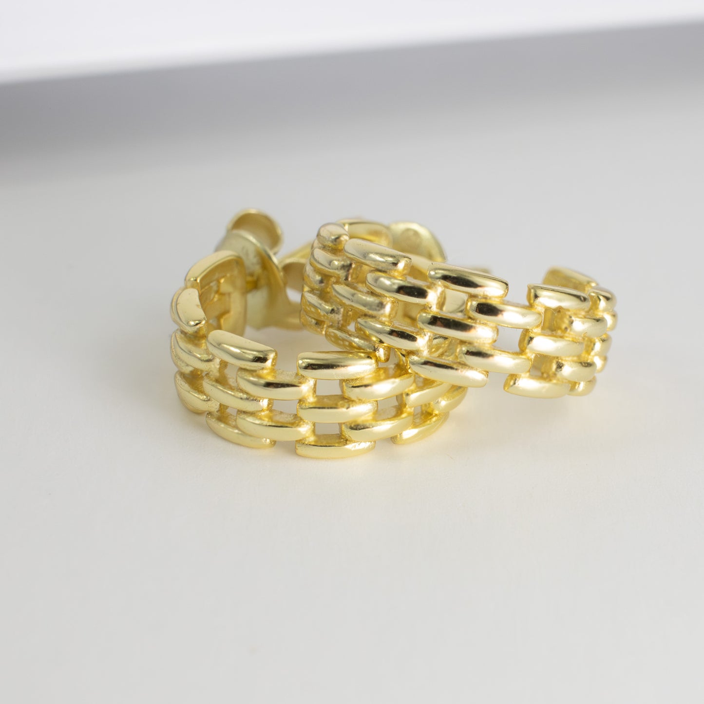 Jenna - Vermeil C Hoop Earrings