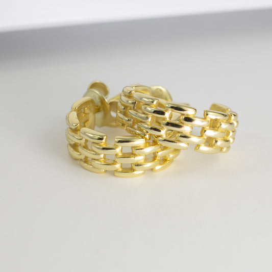 Jenna - Vermeil C Hoop Earrings