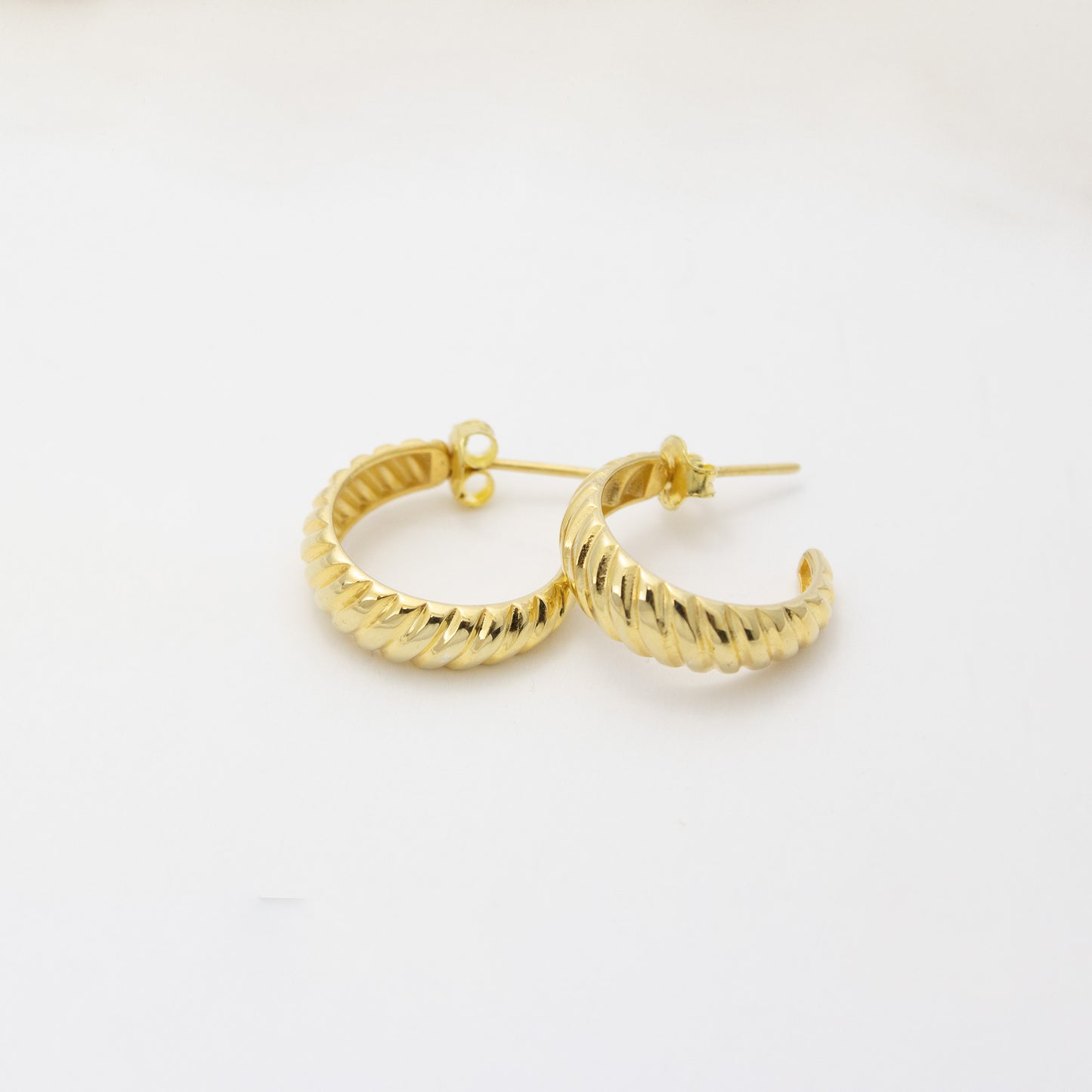 Amelia - Vermeil Croissant Medium Hoop Earrings