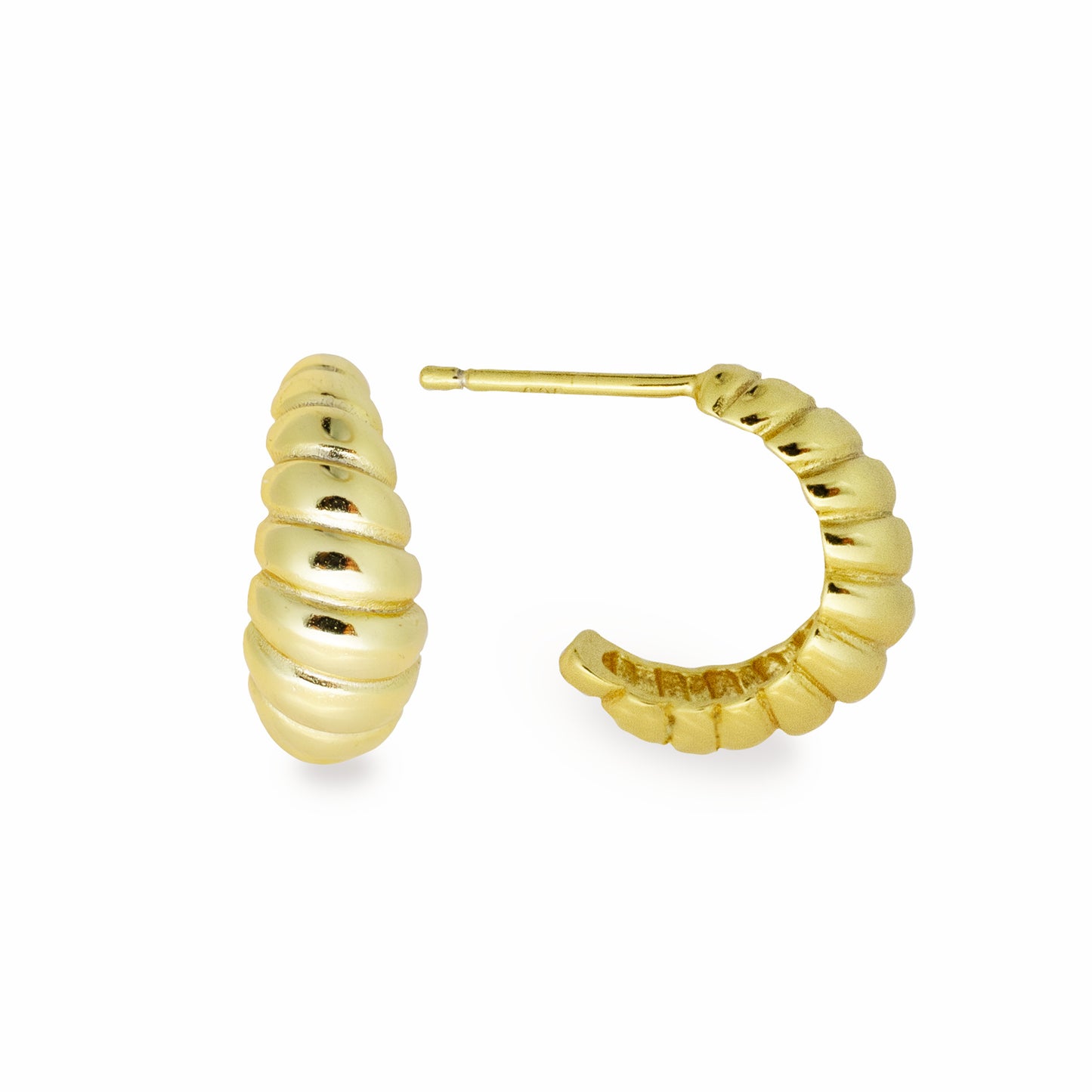 Mina - Vermeil Croissant Small Hoop Earrings