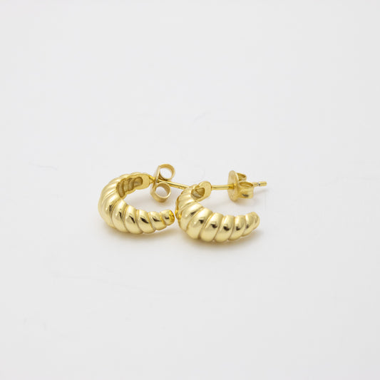 Mina - Vermeil Croissant Small Hoop Earrings