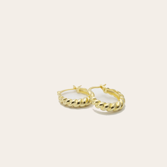 Bella - Vermeil Twisted Hoop Earrings