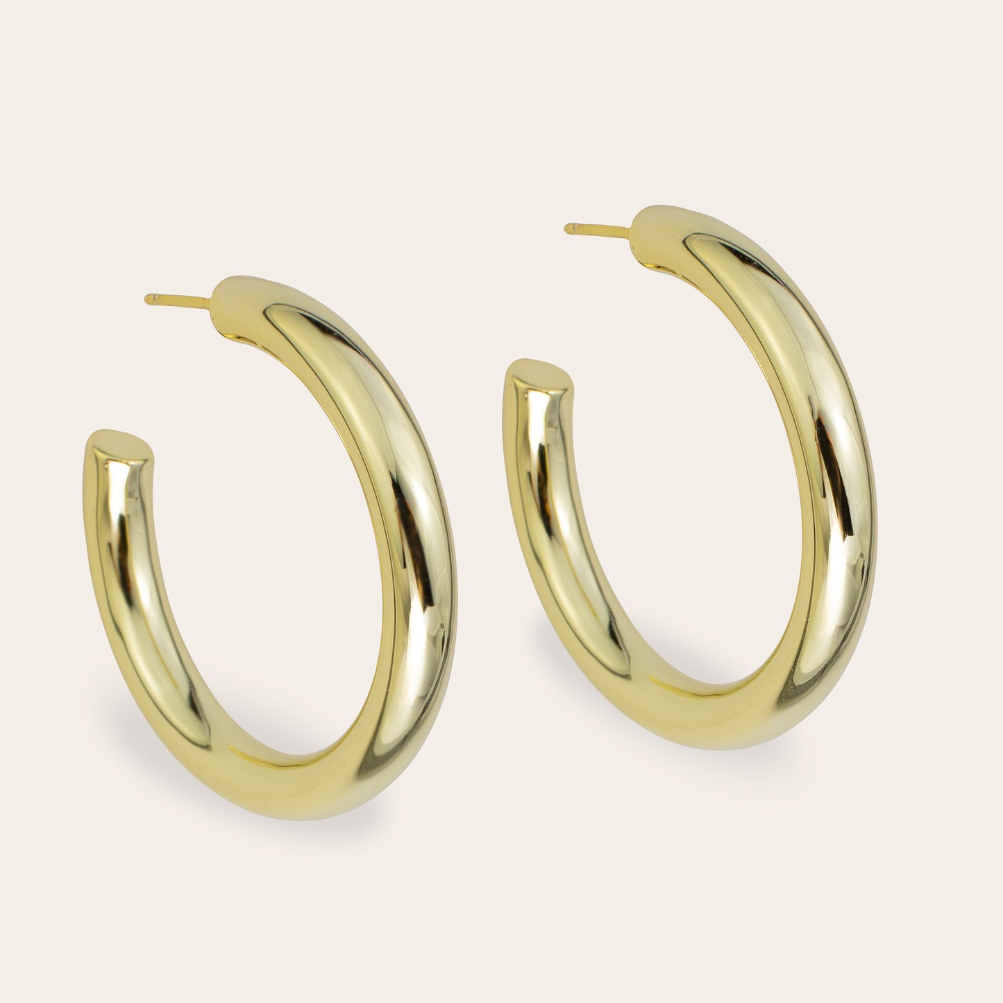 Amy - Vermeil Large Hoop Earrings