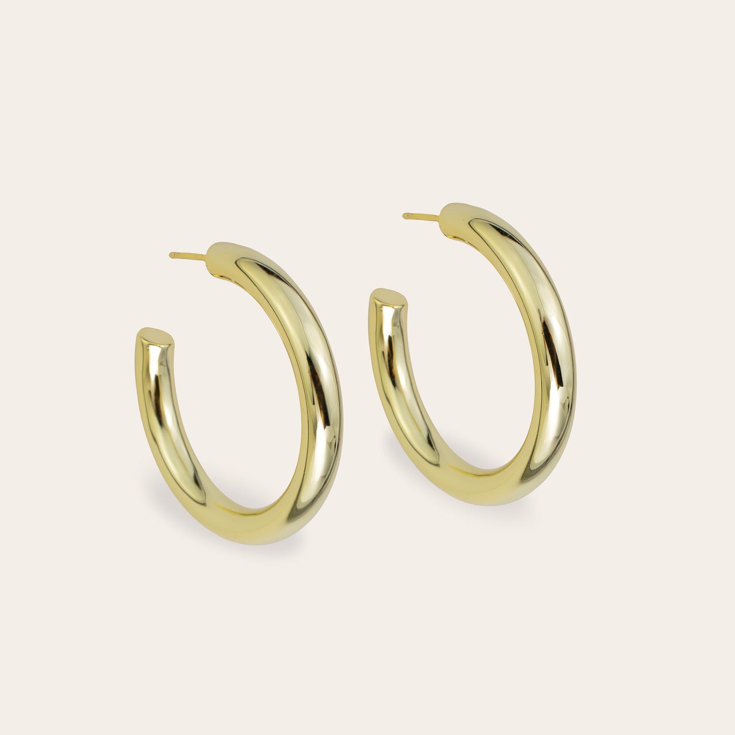 Amy - Vermeil Medium Hoop Earrings