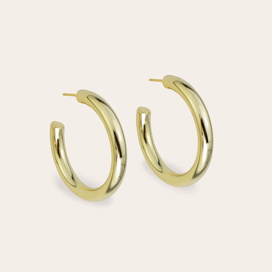 Amy - Vermeil Medium Hoop Earrings