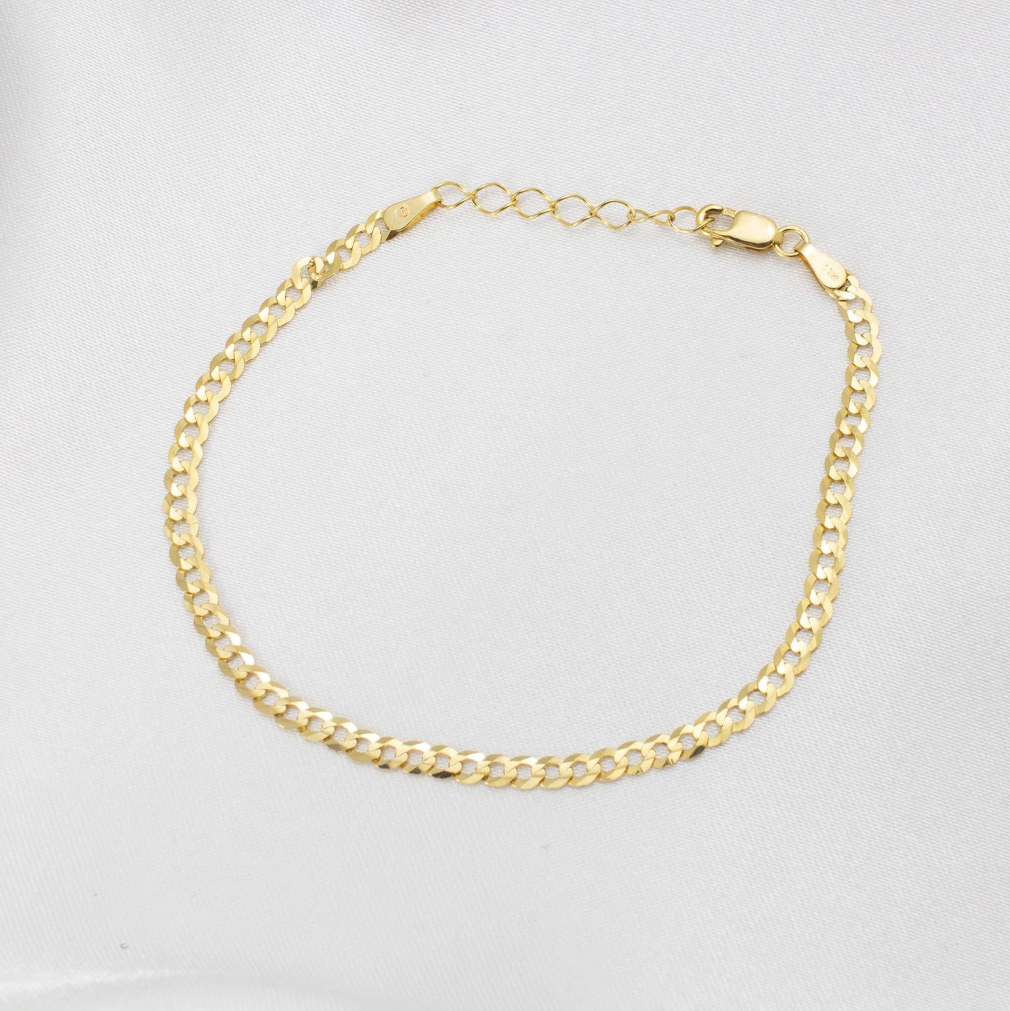 Zoe - 10K Flat curb Bracelet 6.5" + 1"