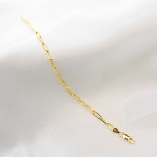 Vermeil Link Bracelet 7"