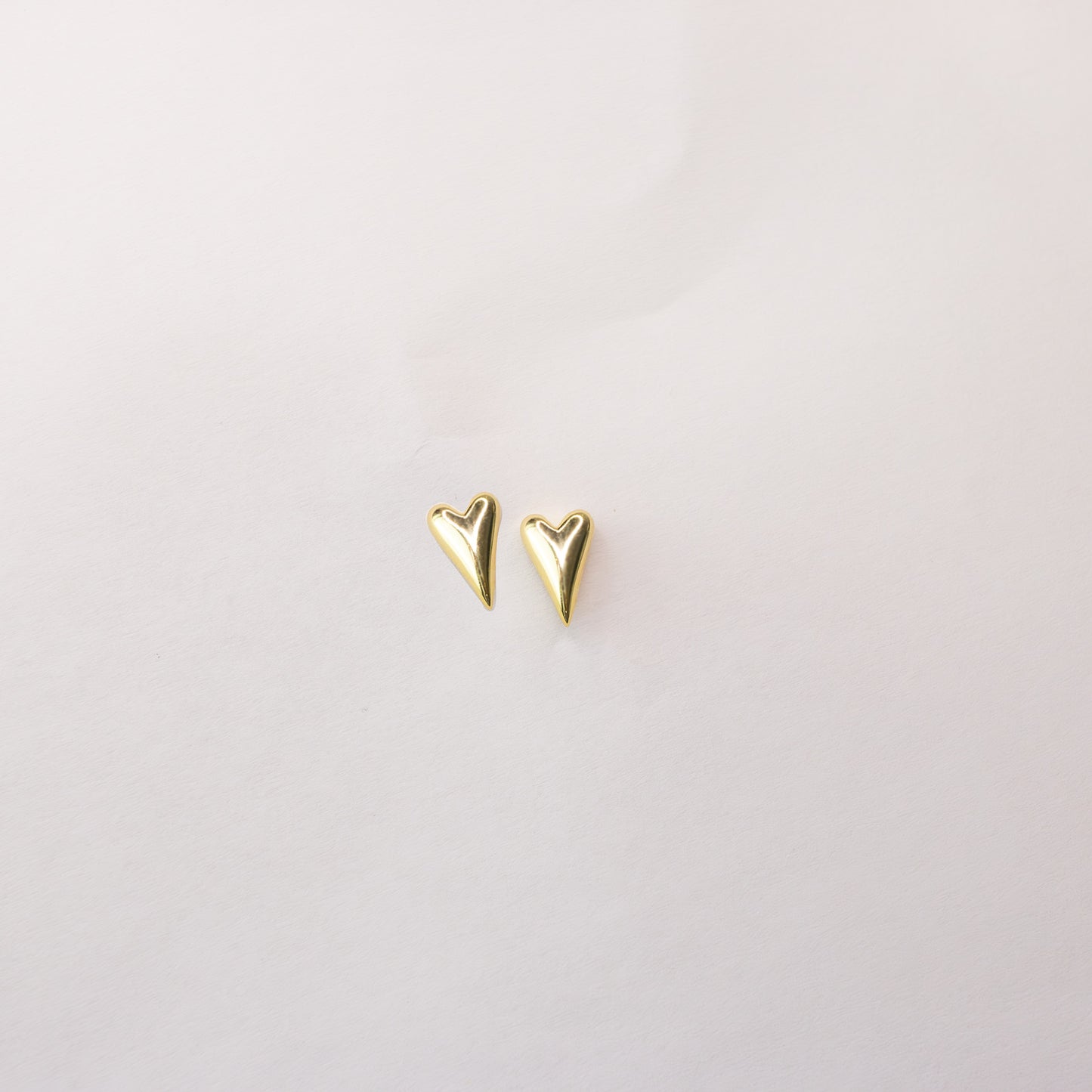 Vermeil Heart Stud Earrings