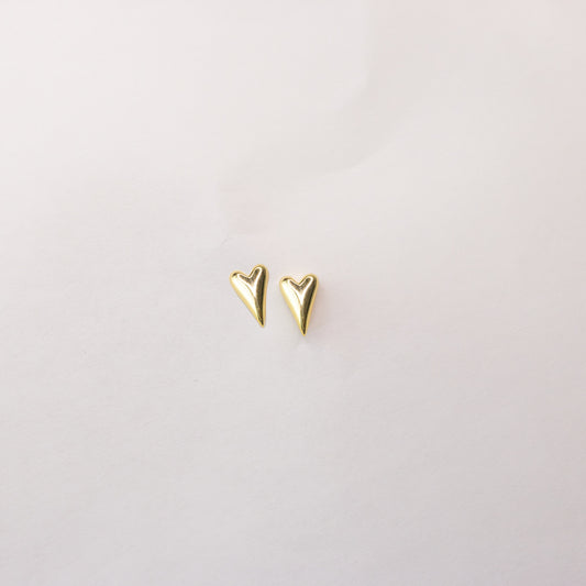 Vermeil Heart Stud Earrings