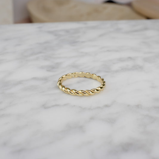 Vermeil Twisted Stackable Ring