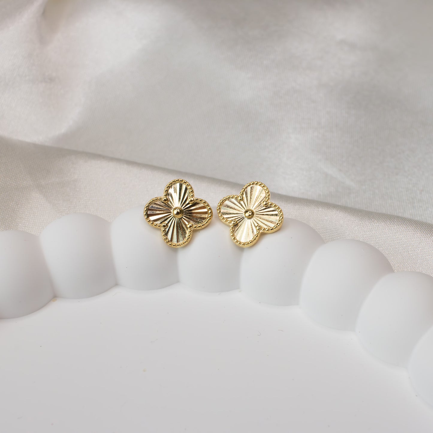 Vermeil Clover Stud Earrings